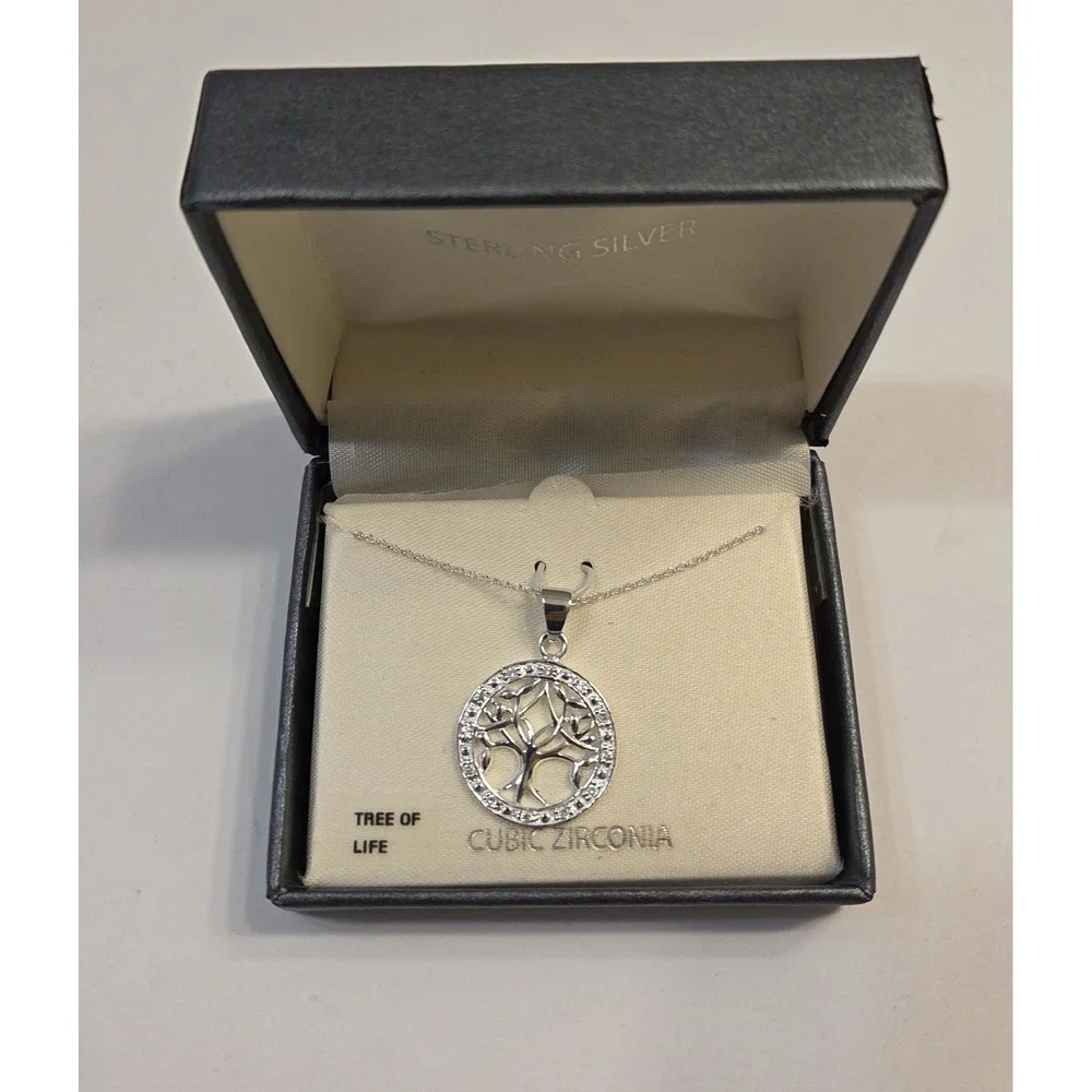 NWT Sterling Silver Tree Of Life Pendant Necklace 18